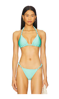villa fresca Sole Bikini Top in Mint from Revolve.com | Revolve Clothing (Global)