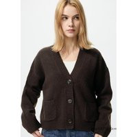Uniqlo - Soufflé Yarn Strickjacke (kurz) - Dunkelbraun - L | UNIQLO (DE)