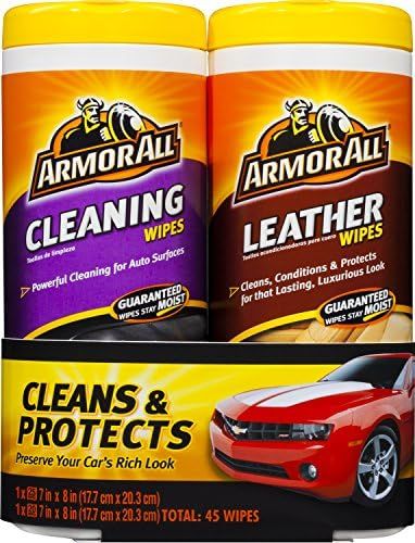 Armor All Car Cleaning and Leather Wipes - Interior Cleaner for Cars & Truck & Motorcycle, 25/20 ... | Amazon (US)