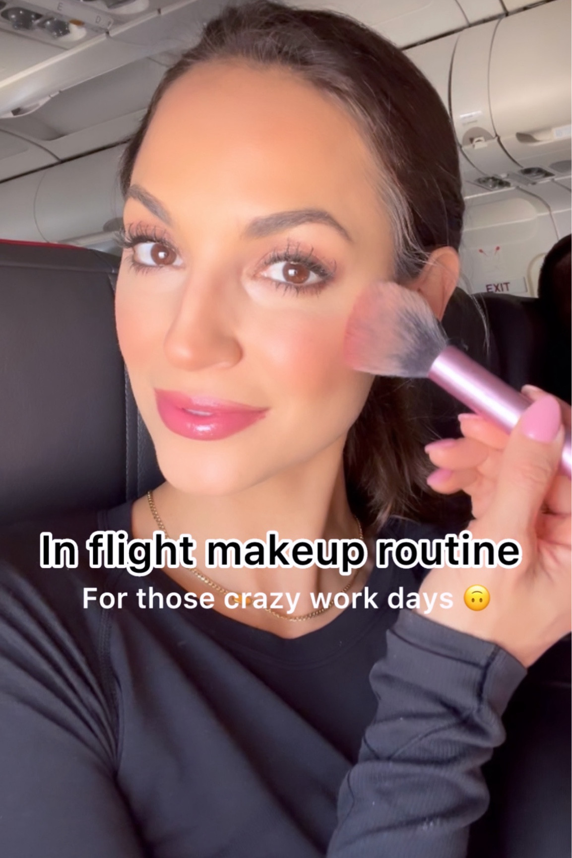In flight and on the go makeup routine! Products linked!