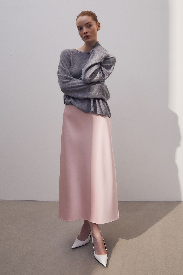 Column Skirt - Light pink - Ladies | H&M US | H&M (US + CA)