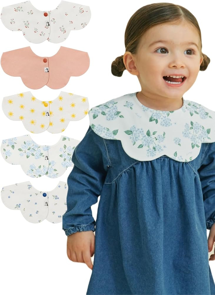 Konny Baby Bibs 5-Pack, 360 ​​° Rotate, Soft and Absorbent Bandana Drooling for Boys Girls b... | Amazon (US)