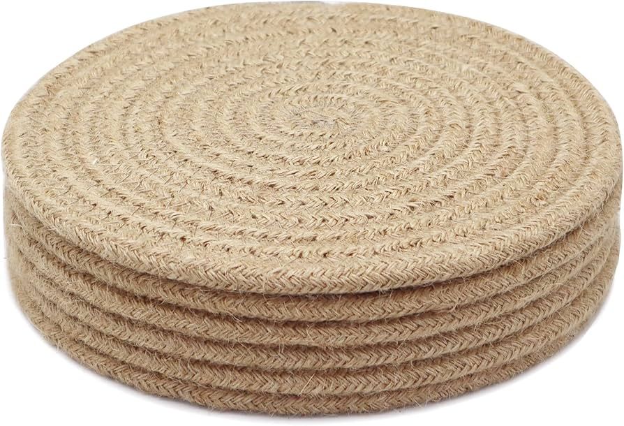 8 Inch Trivets for Hot Dishes, Hot Pots and Pans, Thick Heat Resistant Large Coaster for Kitchen,... | Amazon (US)