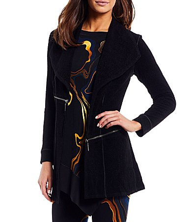 Eva Varro Barcelona Pebble Textured Knit Open Lapel Long Sleeve Open-Front Statement Jacket -  M | Dillard's