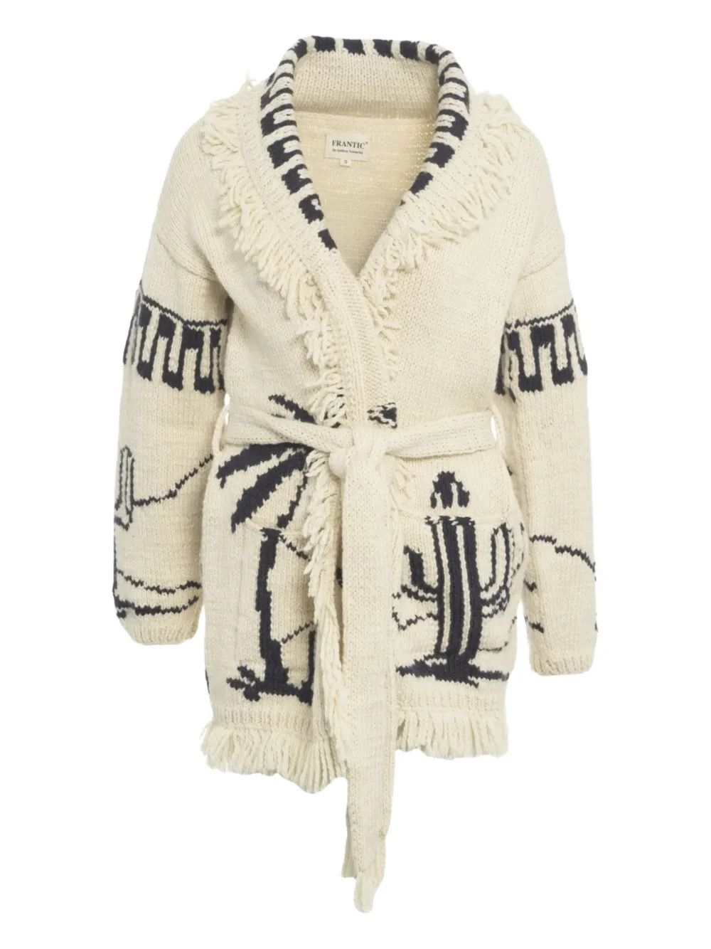 FRANTIC Las Palmas Fringed Cardigan | Neutrals | FARFETCH IE | Farfetch Global