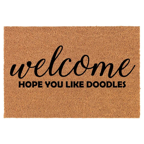 Welcome Hope You Like Doodles Coir Doormat Door Mat Housewarming Gift Newlywed Gift Wedding Gift ... | Etsy (US)