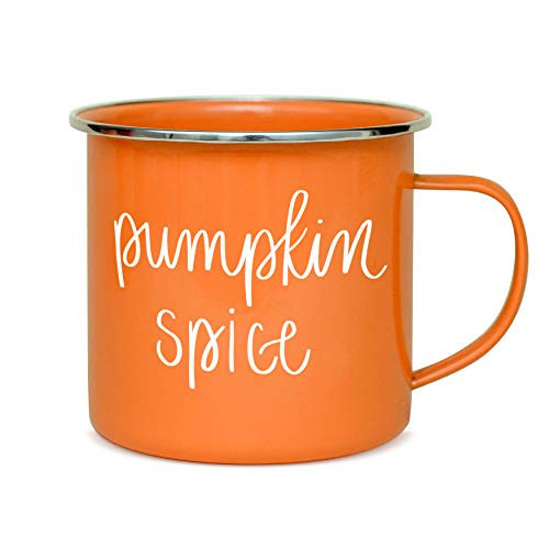 Sweet Water Decor Pumpkin Spice Coffee Mug | 18oz Galvanized Steel Campfire Style Coffee Cup | Fall Mug, Fall Seasonal Decor, Pumpkin Coffee Cup | Amazon (US)