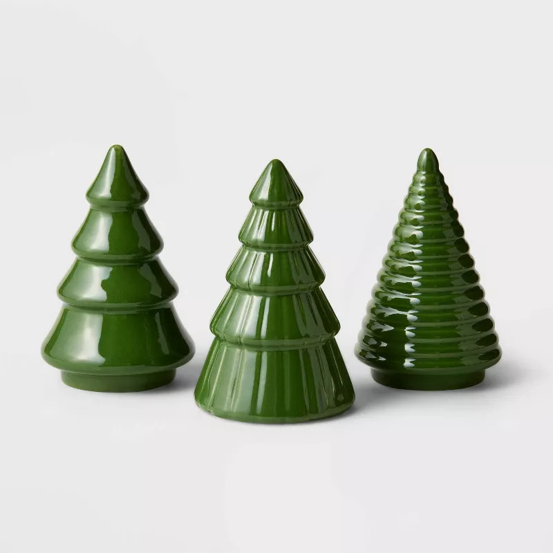 3pc Ceramic Tree Decorative Figurine Set - Wondershop™ | Target