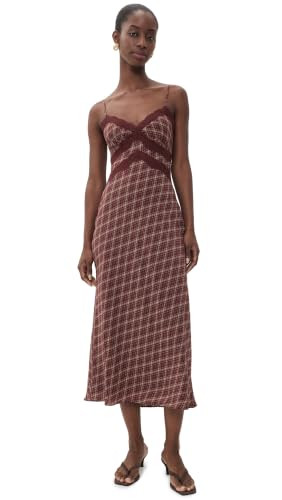 ASTR the label Women's Carin Dress, Wine Plaid, XL | Amazon (US)