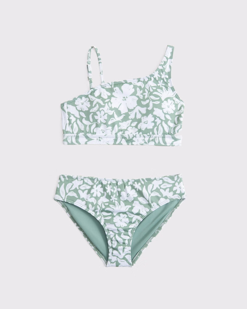 girls asymmetrical cutout two-piece swimsuit | girls swimsuits | Abercrombie.com | Abercrombie & Fitch (US)