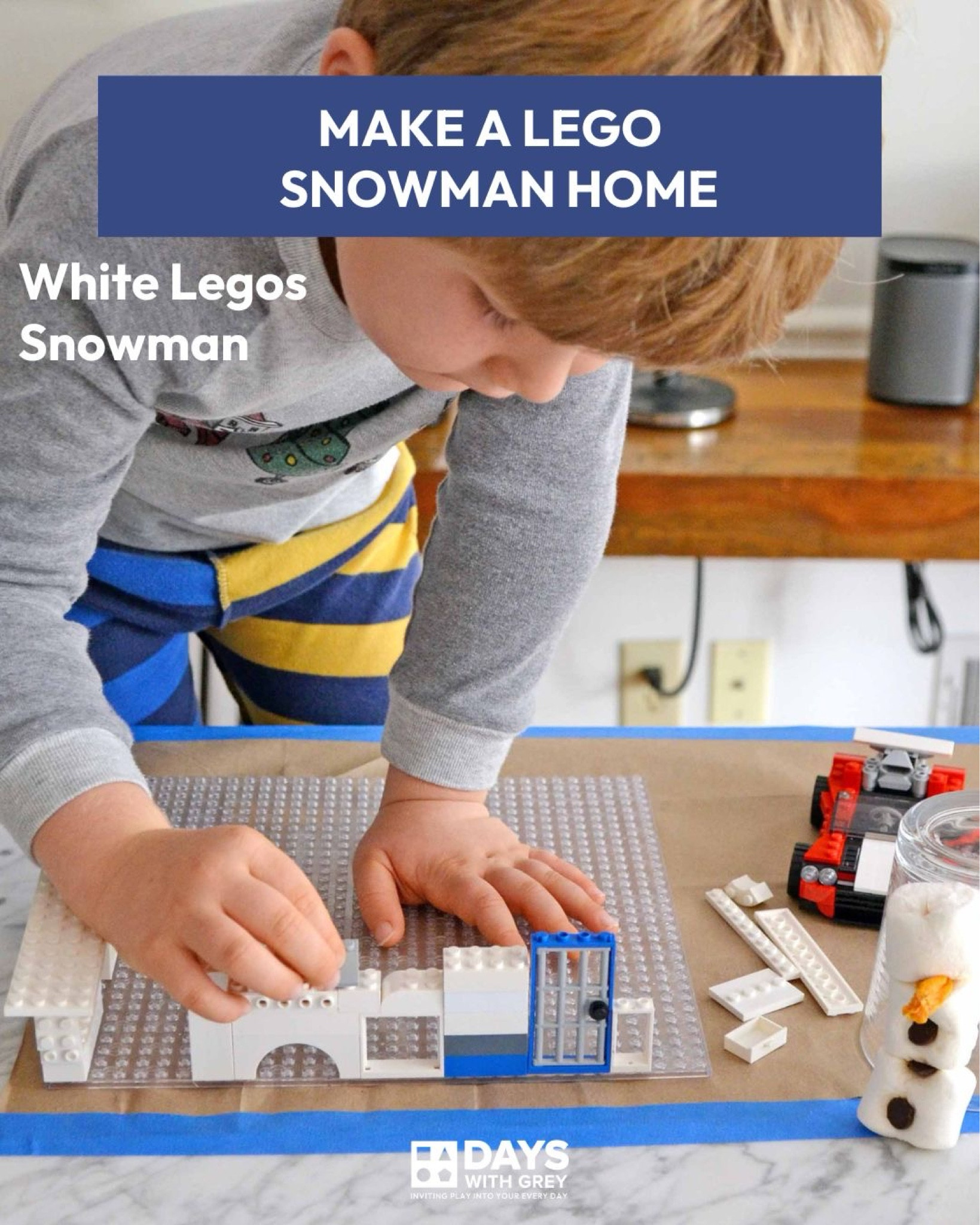 Grab some marshmallows to build a snowman and make a habitat or home for them using white legos. This is a simple STEM activity that your child will love! 

#LTKKids #LTKFamily #LTKSeasonal
