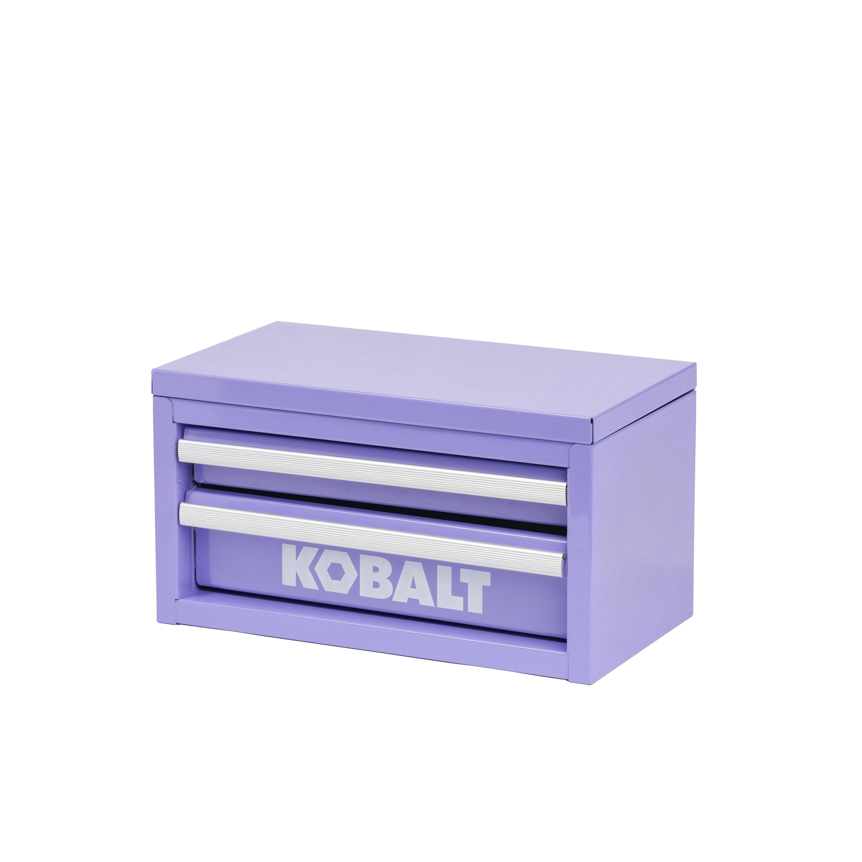 Kobalt Portable Mini Toolbox 10.83-in W x 5.91-in H x 5.91-in D 2 -Drawer Lavender Steel Tool Box in Purple | 55231 | Lowe's