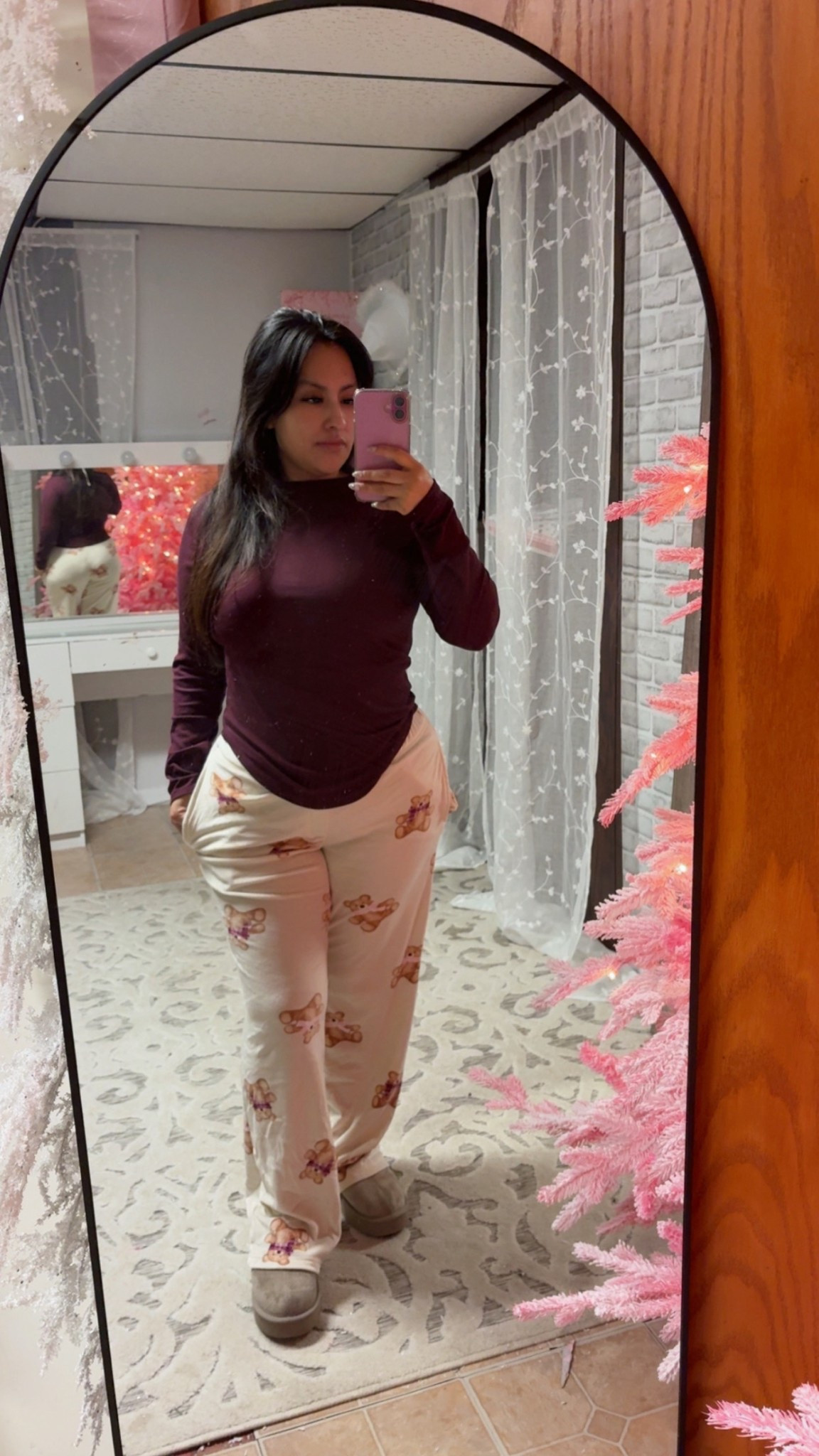 ‼️Warning: You might never want to take these off! The ultra-soft maroon top and plush bear-print pajama pants are the ultimate in loungewear luxury. Perfect for those self-care nights in. 

Tap the link in bio to get yours now!

#LTKHome #LTKgrwm #LTKmomlife