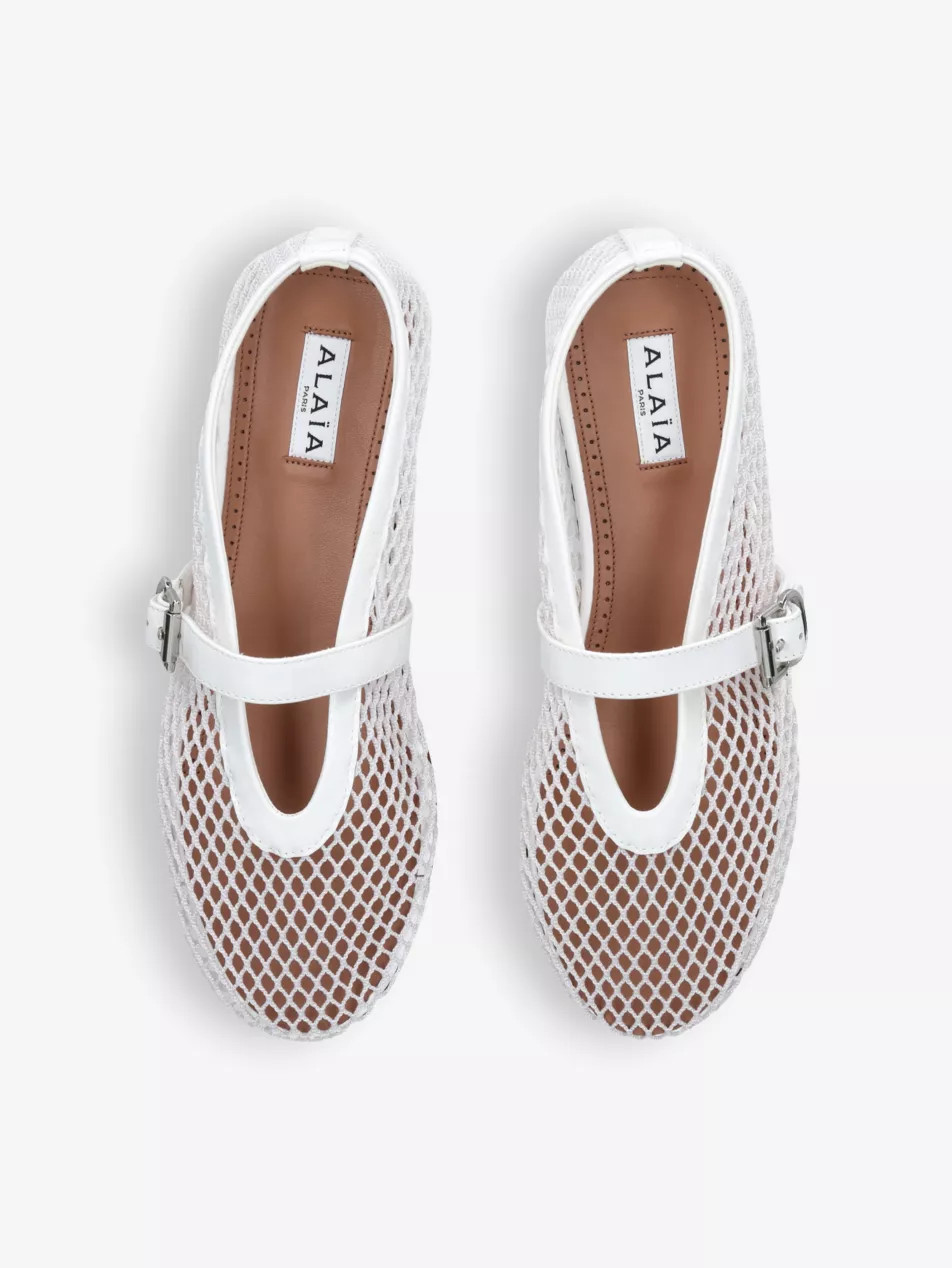 Ballerina cut-out faux-leather courts | Selfridges