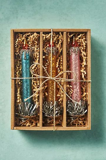 Candlestick Clip Ornaments, Set of 3 | Anthropologie (US)
