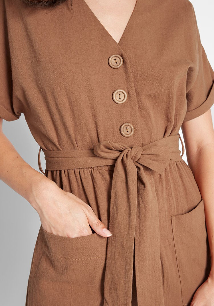 Be Right There Cotton Jumpsuit | Modcloth