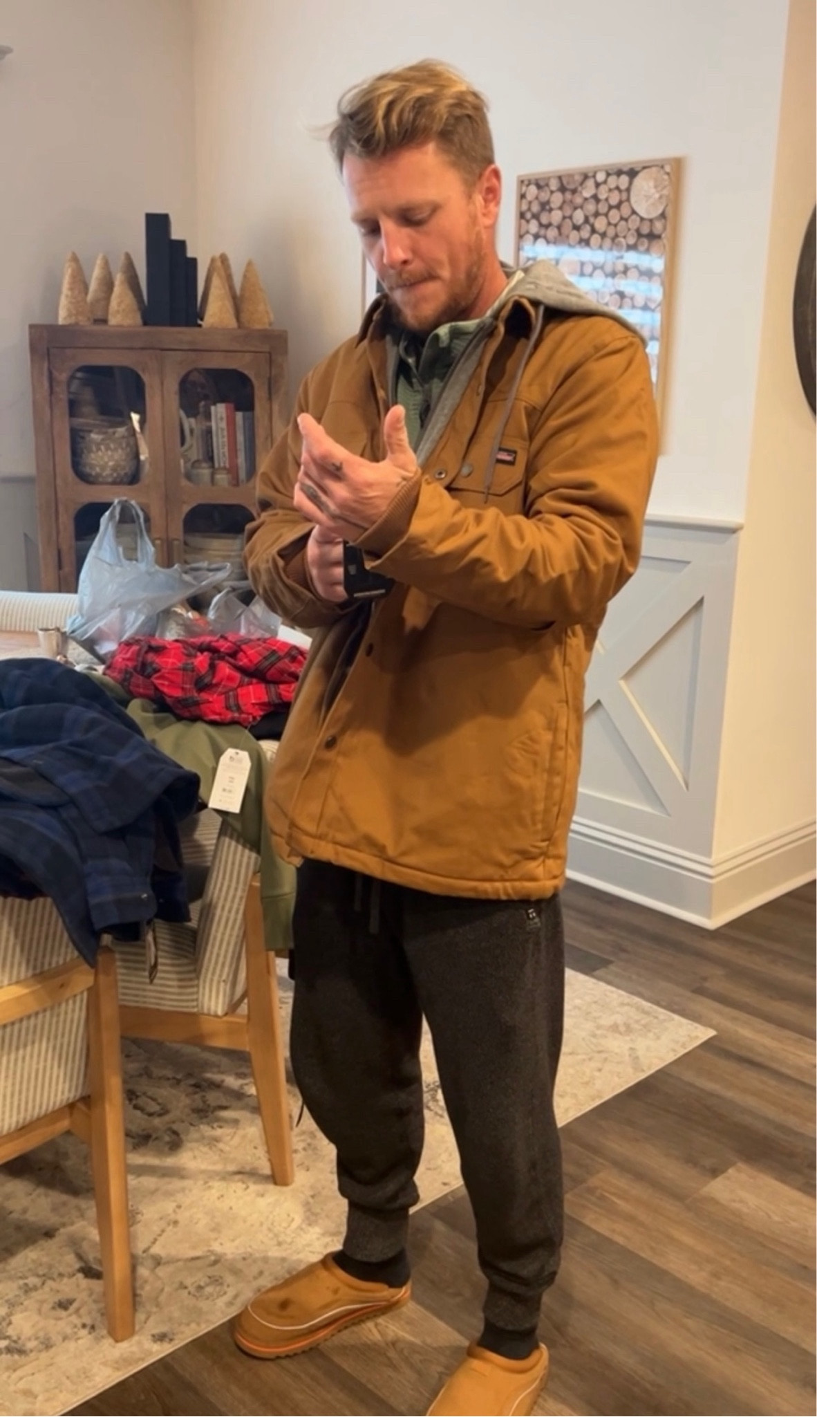 Guys gift idea — love this wrangler jacket! He’s going on a big hunting trip soon and I thought it was perfect🌲✨

For him / dads / Walmart finds / Holley Gabrielle / gift guide / men’s / army green / casual / outerwear 

#LTKmens #LTKfindsunder50 #LTKGiftGuide