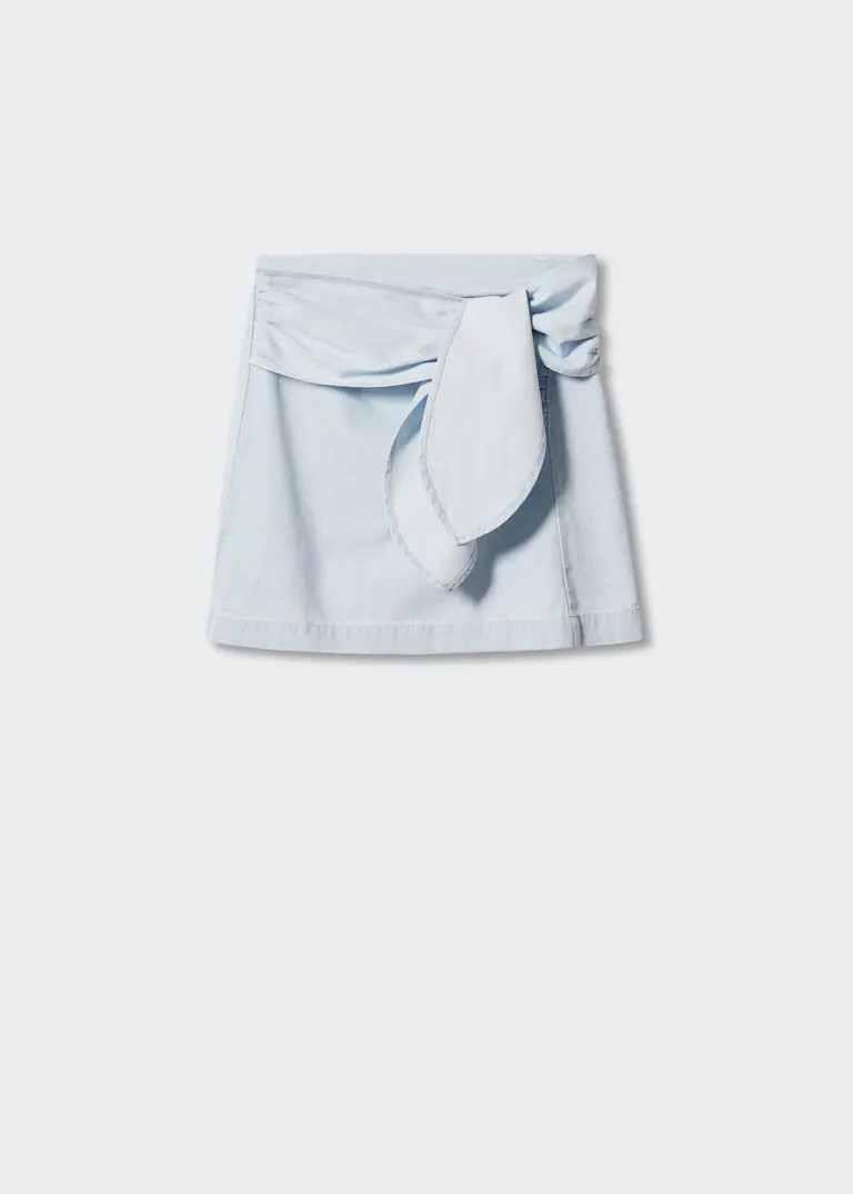 Tencel knot skirt -  Women | Mango USA | MANGO (US)