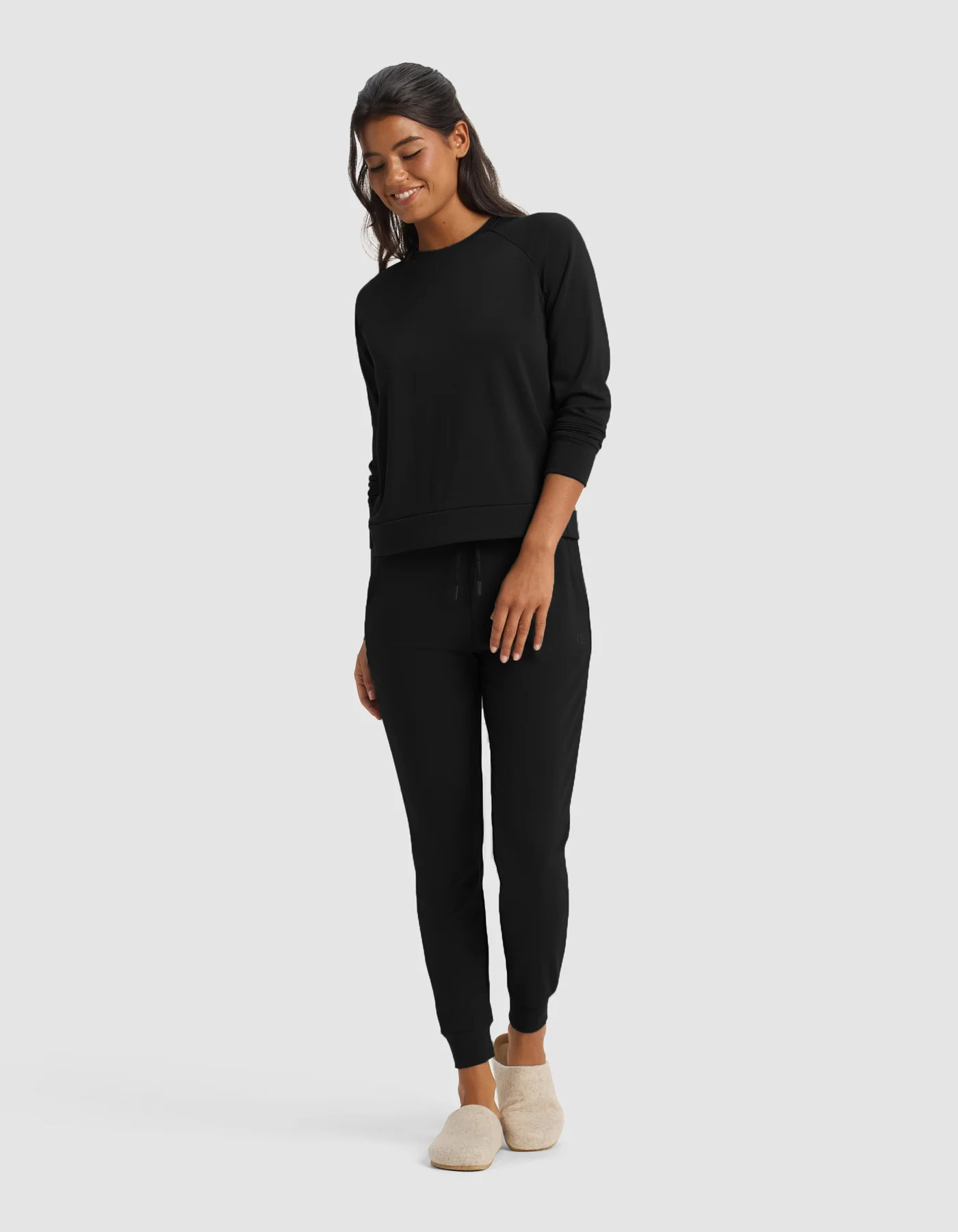 Women's Brushed Bamboo Viscose Jogger Set in Black (Size: 3XL) - Cozy Earth | Cozy Earth