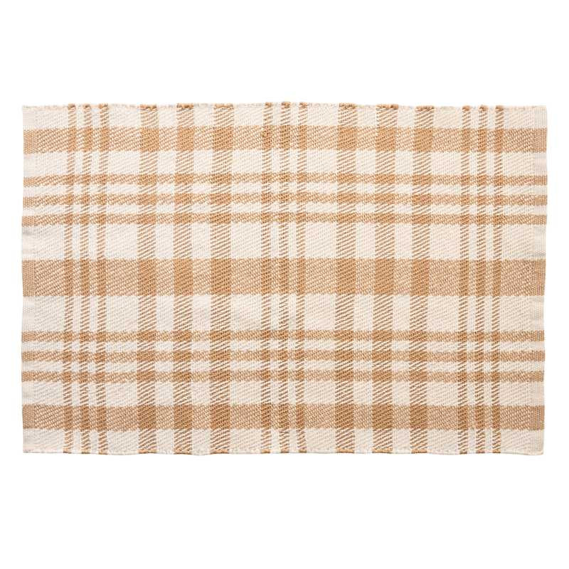 Neutral Plaid Layering Mat, 24x36 | At Home
