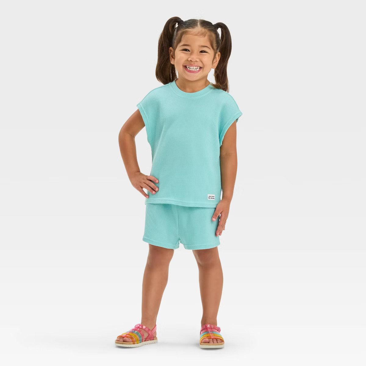 Grayson Mini Toddler Girls' Waffle Tee Set | Target