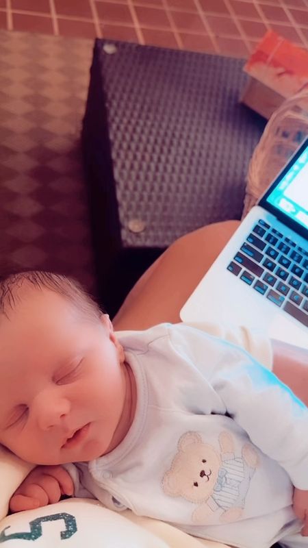 Been working on a super special @emilymabrycreative blog post with my little sleepy buddy on his birth story (while it’s still so fresh on my mind!)🤱💫🤰👶🏼 - stay tuned shortly to read!! 💻✨🫶🏽🌕 #birthstoryblog 

#LTKFamily #LTKBaby #LTKHome