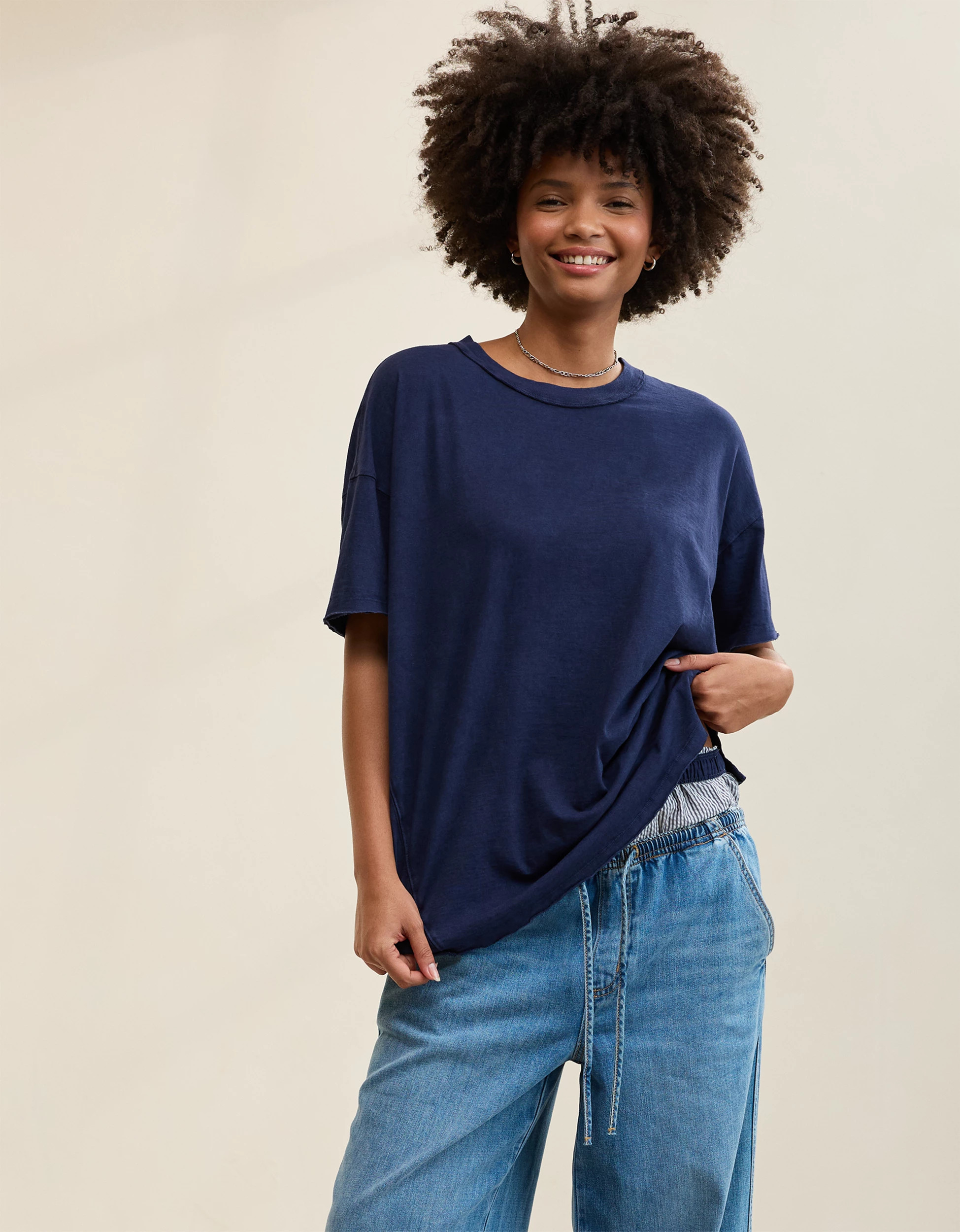 Aerie Oversized Crew Boyfriend T-Shirt | Aerie