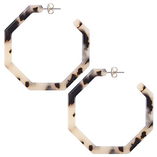 WOWSHOW Fashion Geometric Octagon Hexagon Hoop Earrings for Women Girls | Amazon (US)