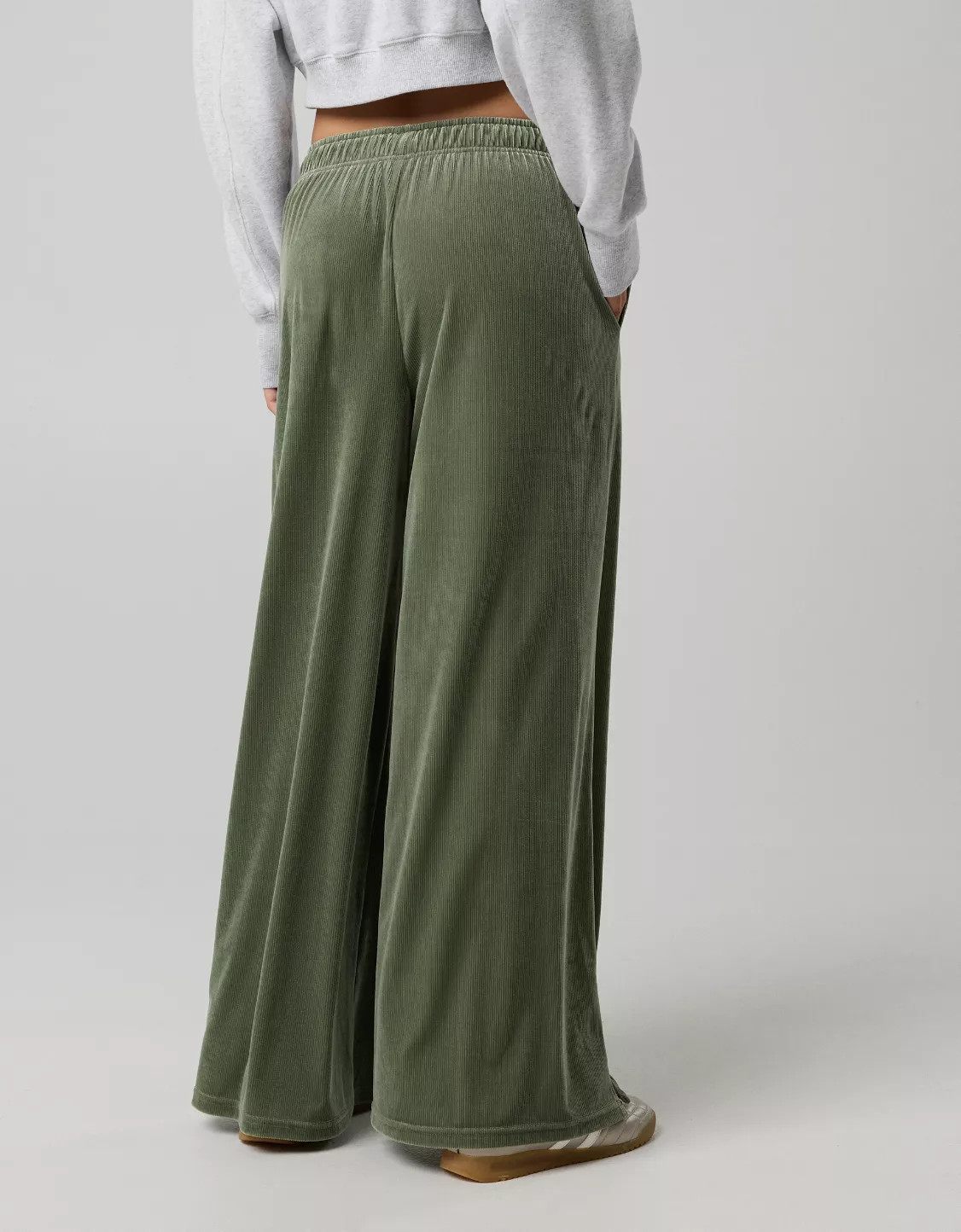 OFFLINE By Aerie Velour Rib Super Wide Leg Pant | Aerie