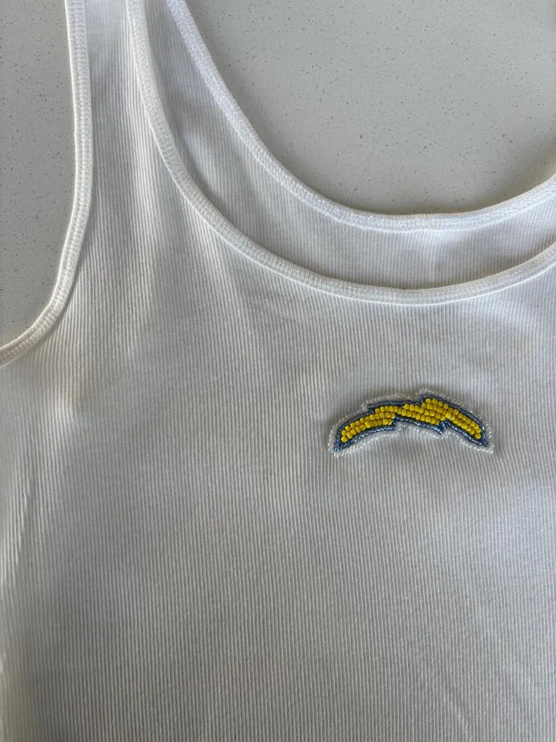 Hand-beaded LA Chargers Tank | Game Day Fitted Top | NFL Fan Gift | Custom Football Shirt - Etsy | Etsy (US)