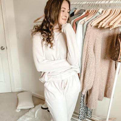 Women's Waffle Lounge Hooded Sweatshirt - Stars Above™ | Target