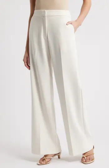Nordstrom Flat Front Wide Leg Pants | Nordstrom | Nordstrom