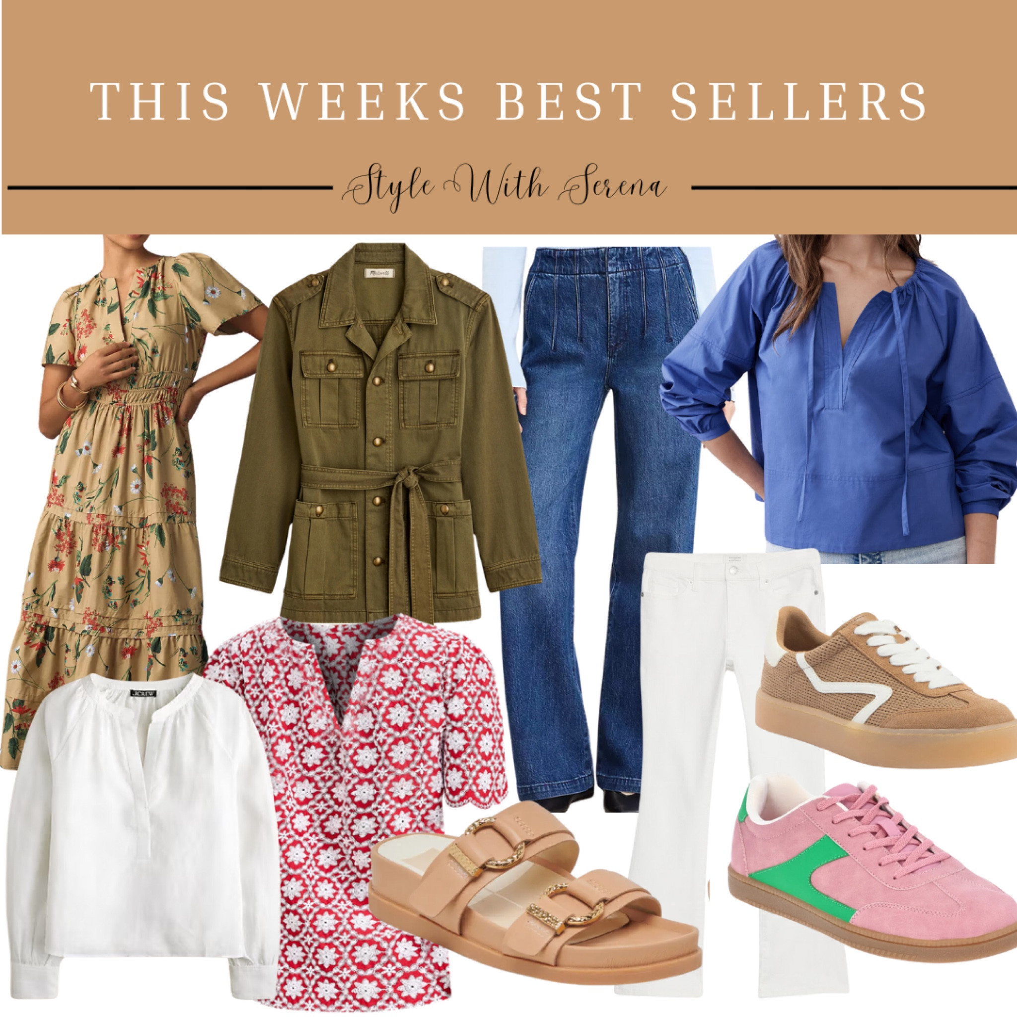 This weeks best sellers, best selling, sneakers, blouse, jeans, denim, white denim, white blouse, spring dress, sale 

#LTKSaleAlert #LTKFindsUnder100 #LTKStyleTip