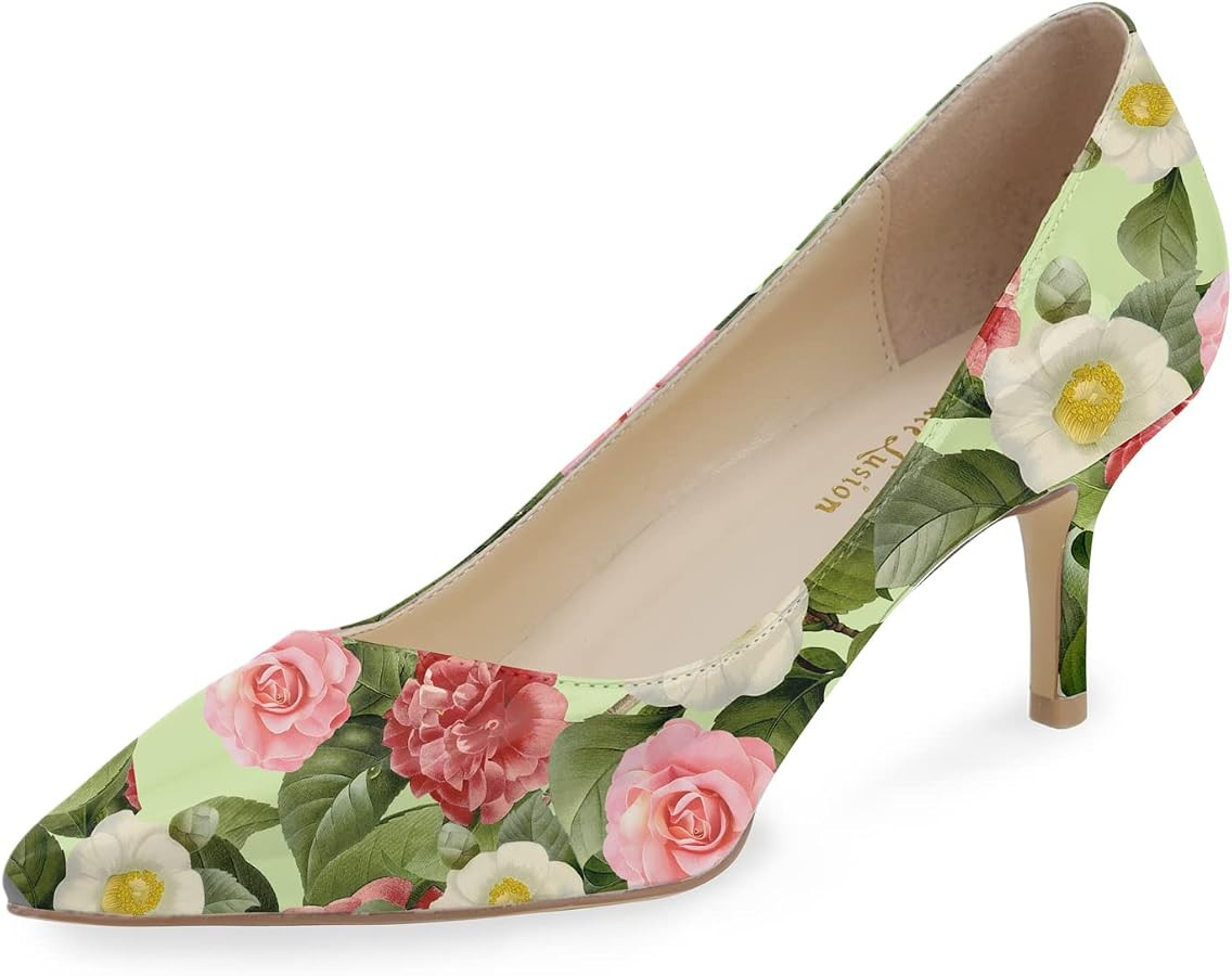 Reindee Lusion Womens Low Kitten Comfortable High Heels Music Note Printed Closed Toe Sexy Pumps ... | Amazon (US)
