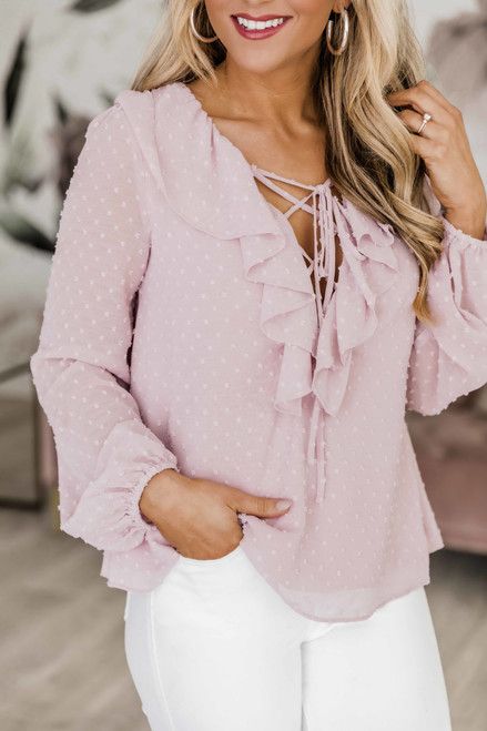 Can't Stop Thinking Of You Lavender Blouse | The Pink Lily Boutique