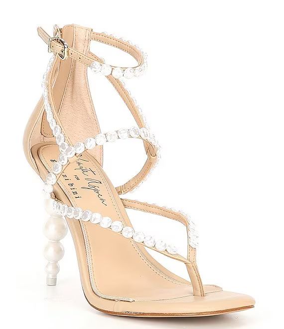 x Venita Aspen Esme Leather Pearl Dress Sandals | Dillard's