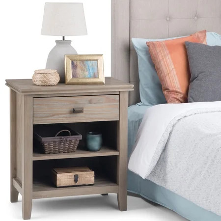 Simpli Home Artisan Bedside Table - Gray | Walmart (US)