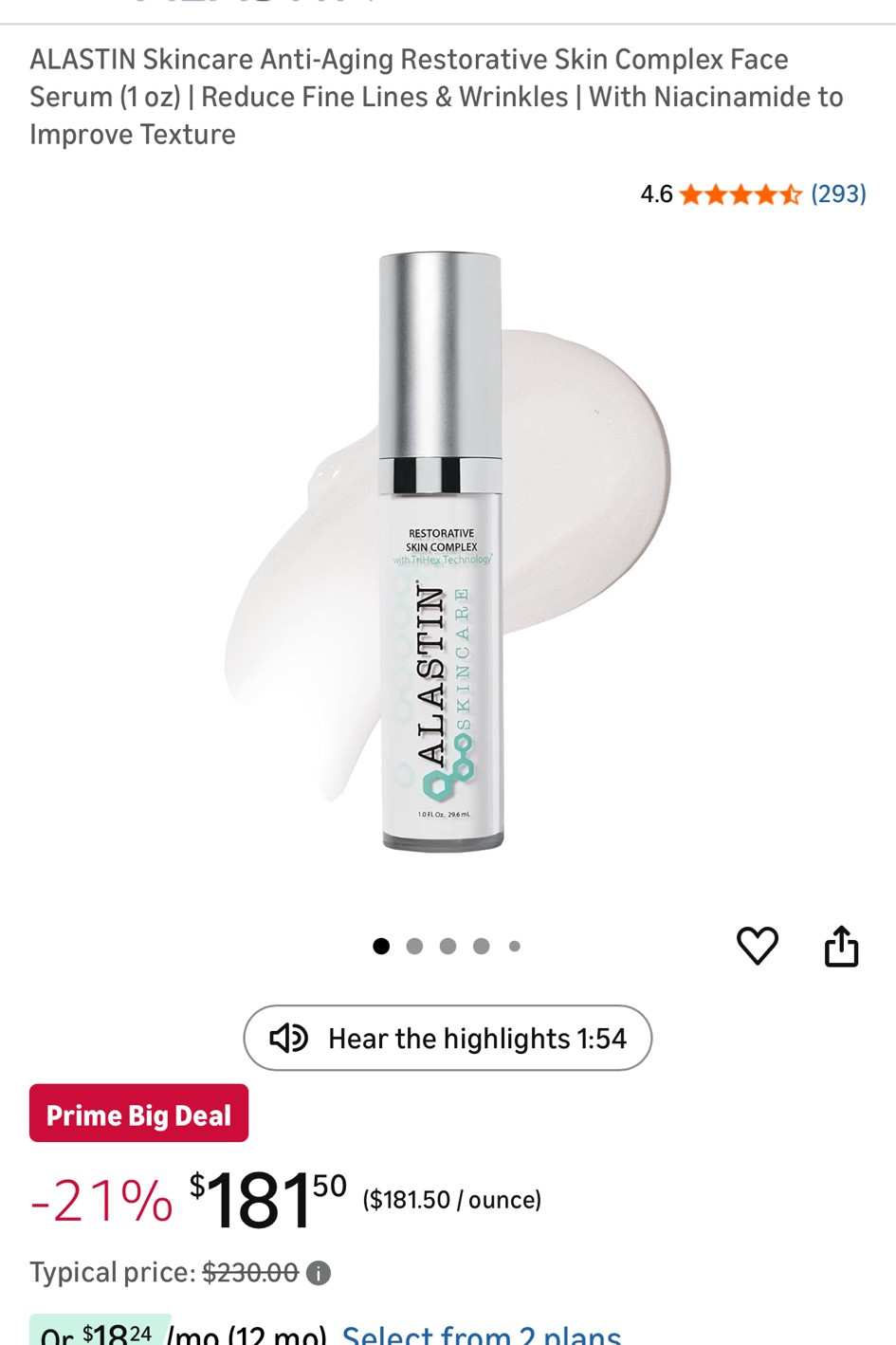 My very curated list of the Amazon Prime sale✨ lol this is one of my must-have products from Alastin, light jelly consistency but packed with science backed ingredients for real results #peptides #niacinamide #medicalgradeskincare 

#LTKBeauty #LTKOver40 #LTKSaleAlert