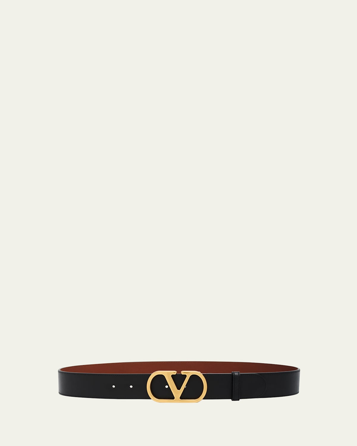 Reversible VLogo Signature Leather Belt, 40mm | Bergdorf Goodman