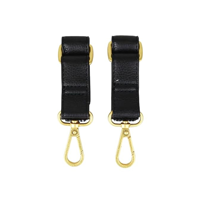 FAWN DESIGN The Stroller Hooks 2 Pack, Stroller Clips for Stroller Caddy with Faux Leather Stroll... | Amazon (US)