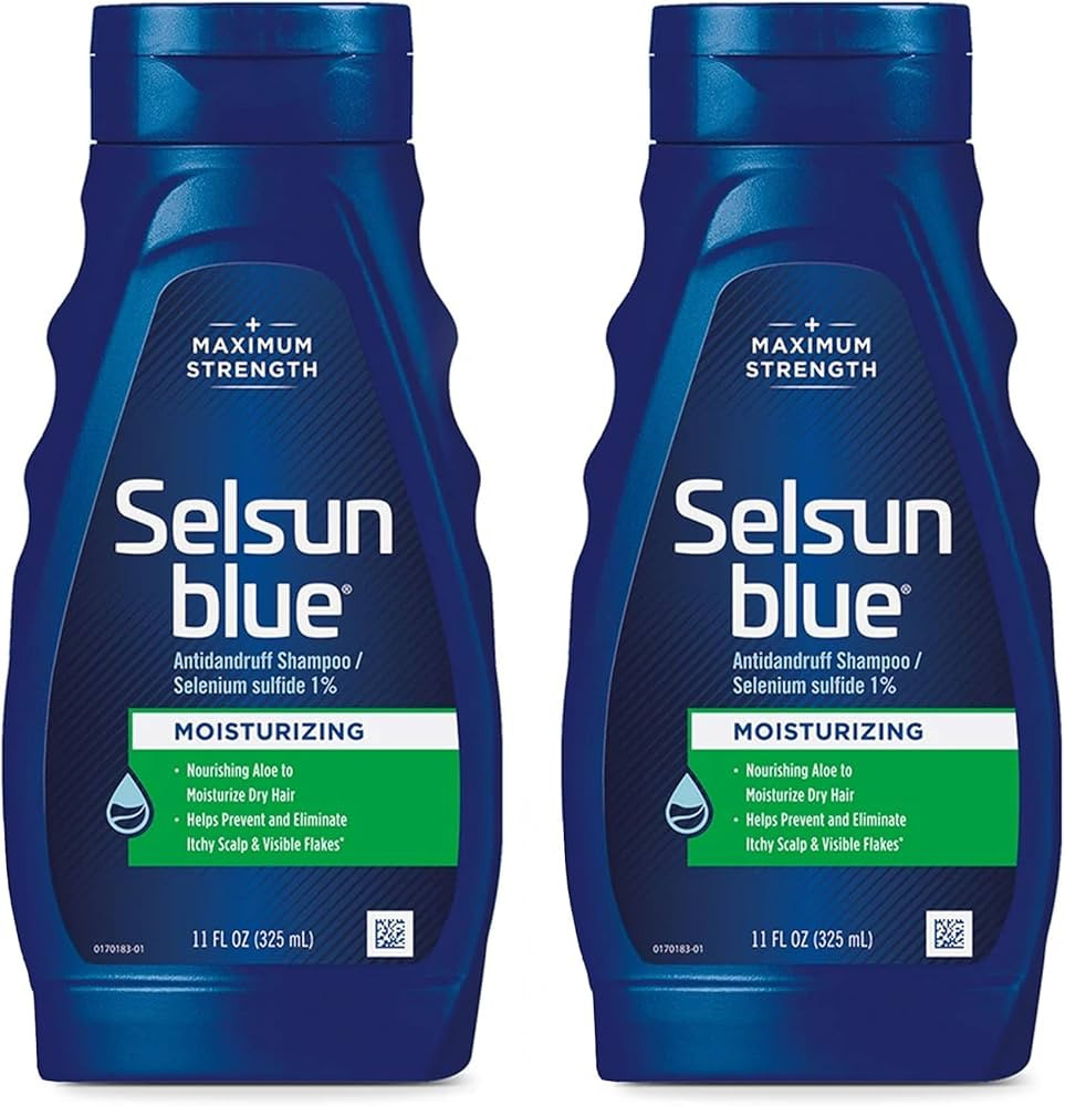 Selsun Blue Moisturizing Anti-dandruff Shampoo with Aloe, 11 fl. oz., Selenium Sulfide 1% (Pack o... | Amazon (US)