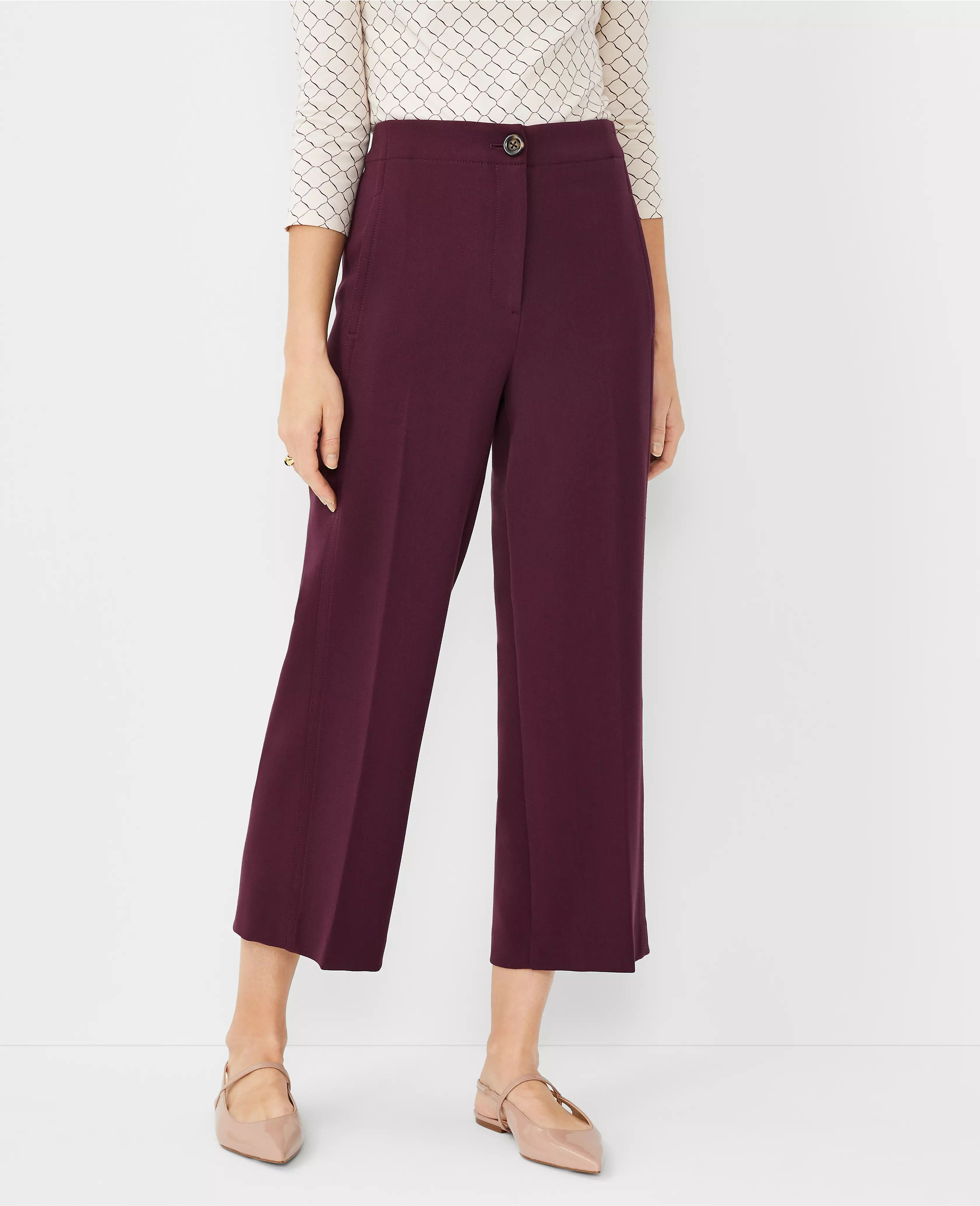 The Kate Wide Leg Crop Pant | Ann Taylor (US)