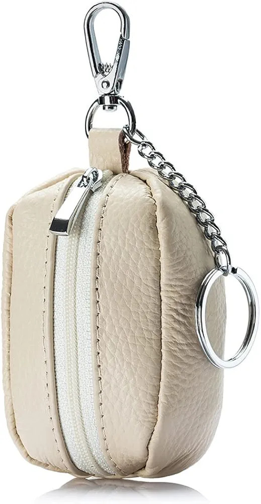 Cowhide Leather Car Key Case,MoreChioce Large Capacity Car Key Holder Zipper Case Wallet Multifun... | Amazon (US)