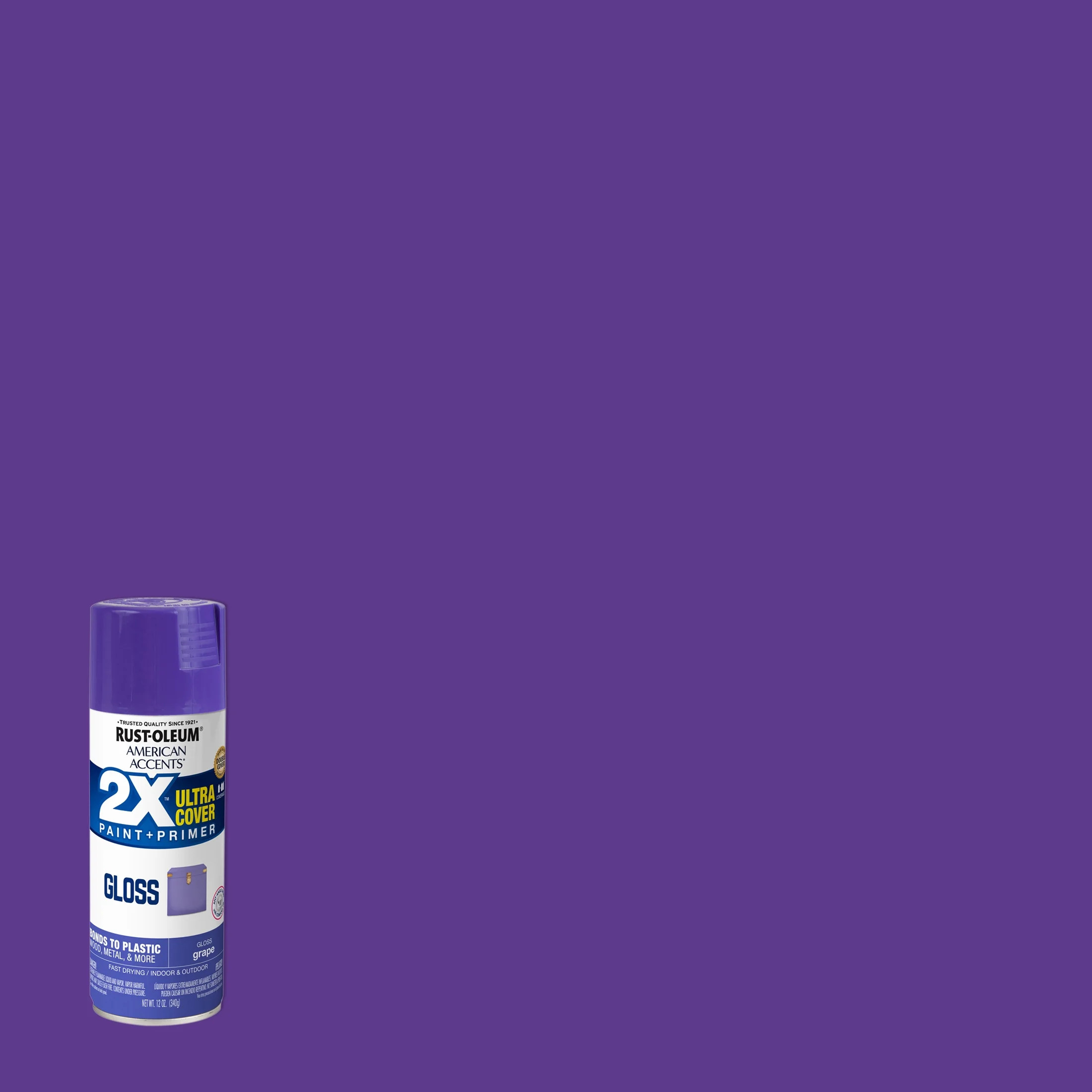 Grape, Rust-Oleum American Accents 2X Ultra Cover Gloss Spray Paint- 12 oz | Walmart (US)