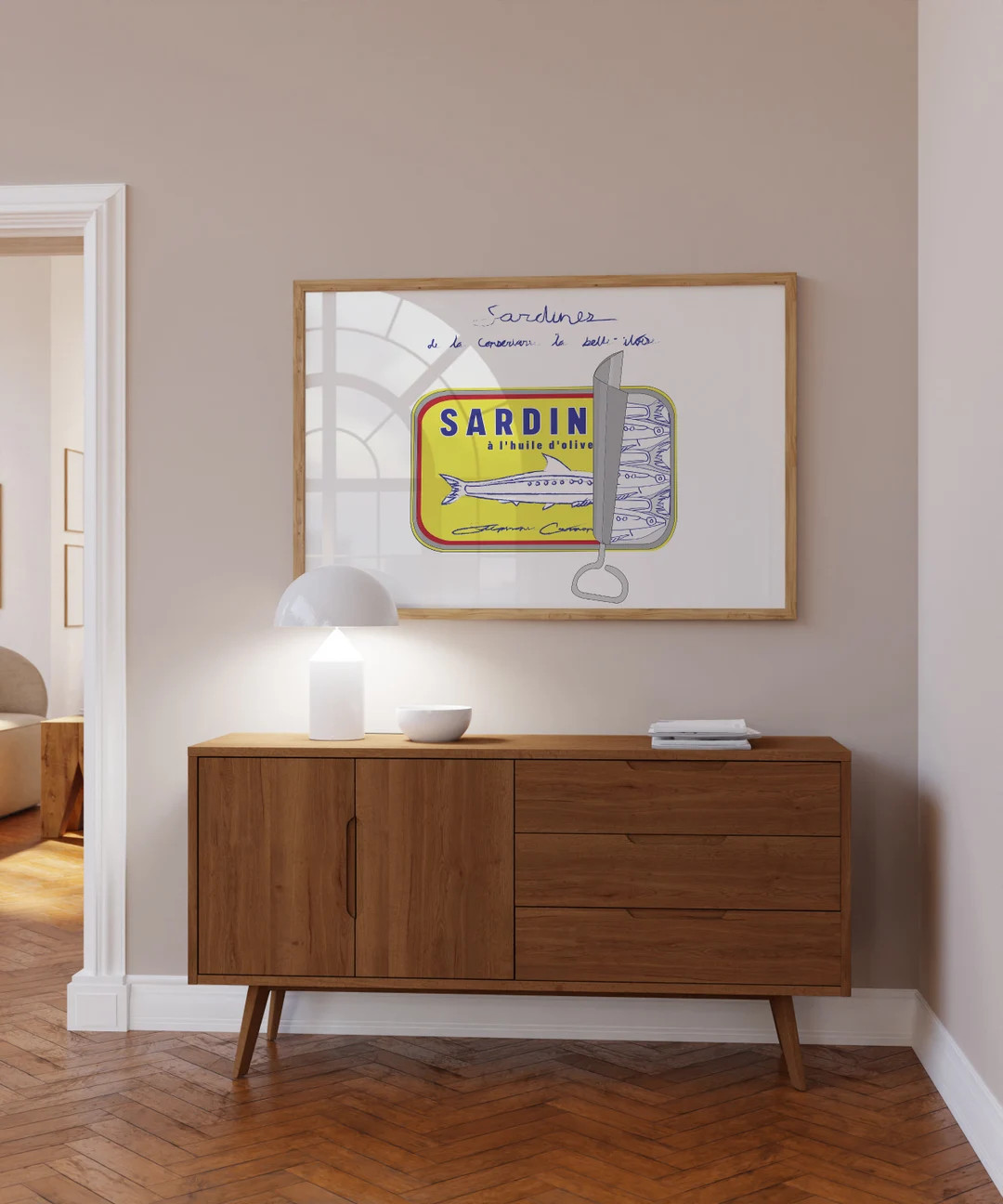 Horizontal Sardines Print Vintage Food Print French Food Print Retro Food Art Mid Century Print M... | Etsy (US)