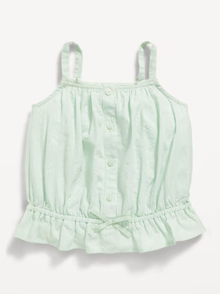Sleeveless Buttoned Peplum Tank Top for Toddler Girls | Old Navy (US)
