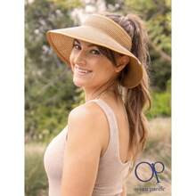 Ocean Pacific Beach Roll Up Straw Sun Hat Visor For Women Sun Protection UPF | SHEIN