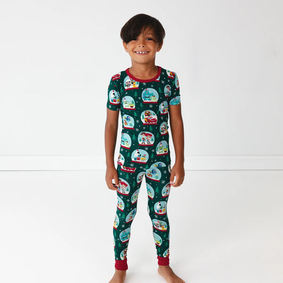 Disney A Very Pixar Christmas Two-Piece Short Sleeve Pajama Set | Little Sleepies