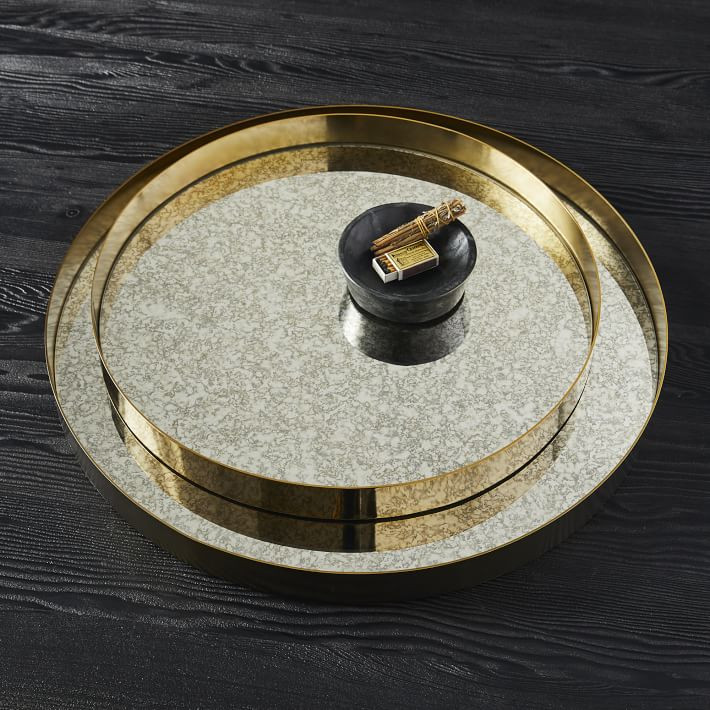 Antique Brass Mirror Trays | West Elm (US)