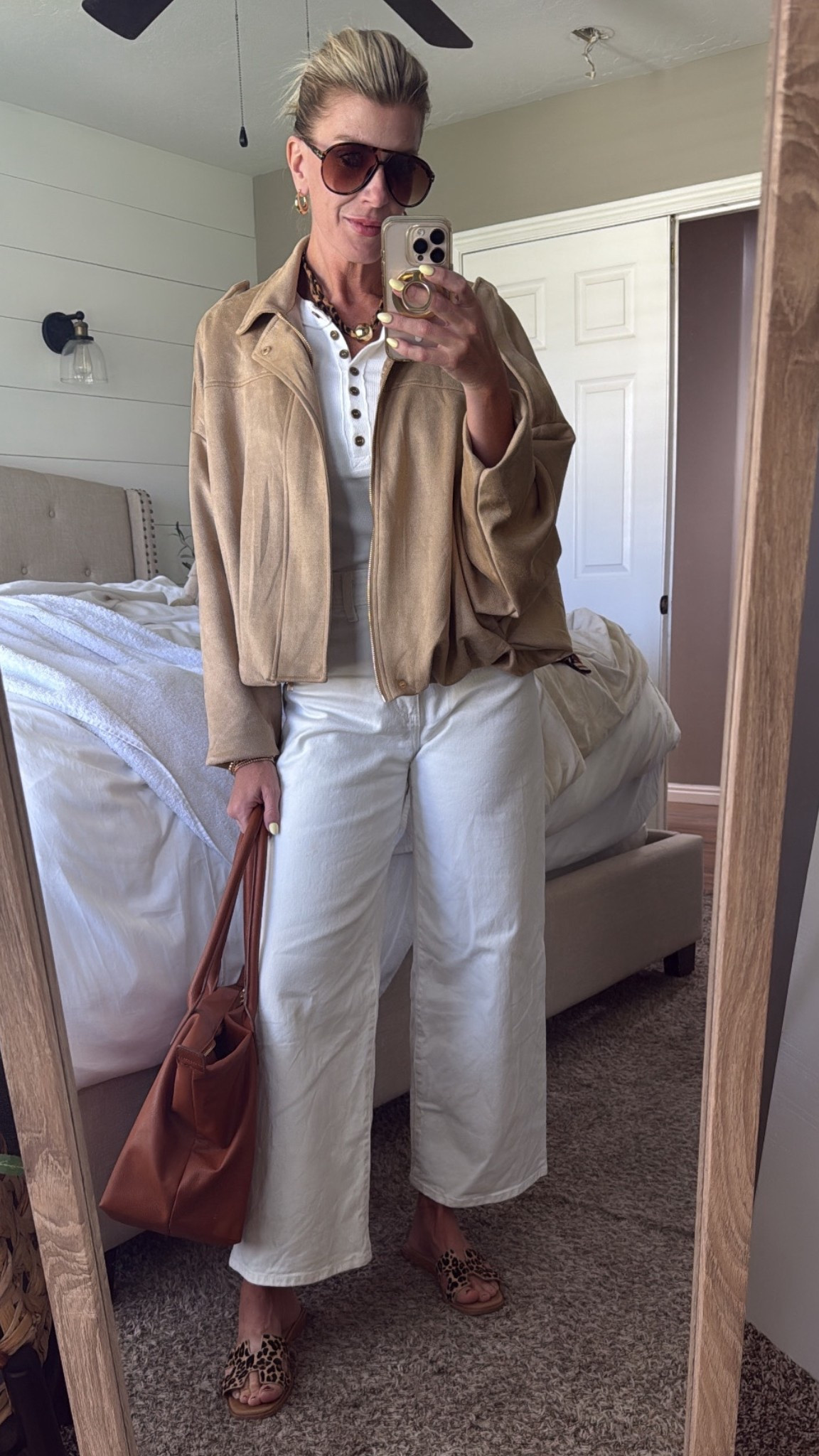 Suede bubble hem jacket paired with white chromatic and leopard print. The perfect fall transition outfitt

#LTKSaleAlert #LTKStyleTip #LTKSeasonal